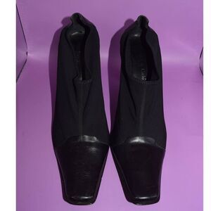 Max de Carlo Black Square Toe Heel - 8.5